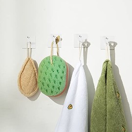 6 Ganchos de Sombrero para Pared Ganchos Acrílicos Ganchos Transparentes de Sombreros Percheros Gancho de Albornoz Ganchos Adhesivos para Toallas Cocina Baño Ropa Sombrero de Pared y Más