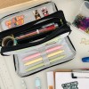 Wrapables Large Capacity Pencil Case, 3 Compartment Pencil Pouch -