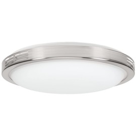 Homewerks 7105-07 Bathroom Fan with LED Light Ceiling Mount Exhaust Ventilation Silent 2.5 Sones 100 CFM, Decorative Brushed Nickel Trim