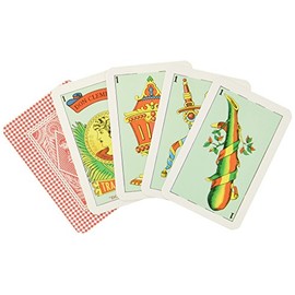 Don Clemente Traditional Playing Cards in hard Case. Spanish deck