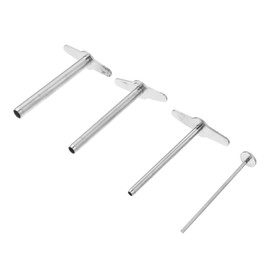 VILLFUL 4Pcs Rubber Piercing Tool Set Manual Laboratory Stopper Puncher for Easy Hole Drilling Lab Experiments and Comfortable Handle Design