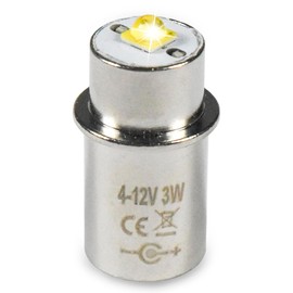 HQRP High Power 3w LED Bulb Compatible with Maglite S3D016 ST3D106 S3D095 S4D016 S4D015 S4D035 S5D016 S6D016 S6D015 S6D035 S3C016 S3C015 S4C015 S4C016 Flashlight