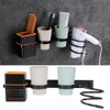 Multifunctional Space Aluminum Bathroom Storage Rack Hair Dryer Toothbrush Holder