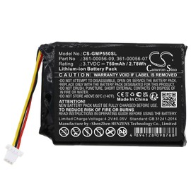 DRAWBELL Battery for Garmin Pro 70 Trashbreaker,Pro 550 Trashbreaker,Pro Trashbreaker,Pro 70 Receiver,Pro 550 Receiver,PT 10,TB 10,010-11925-10 Part NO 361-00056-09 (750mAh/3.7V)