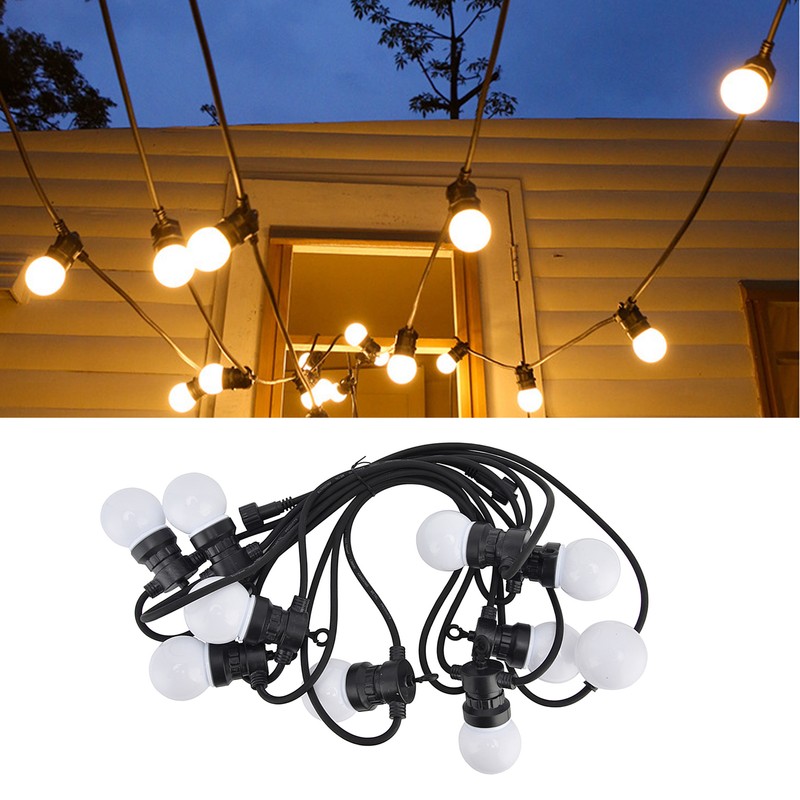G50 Bulb String Light 5M 10LED White Globe Bulb Decorative