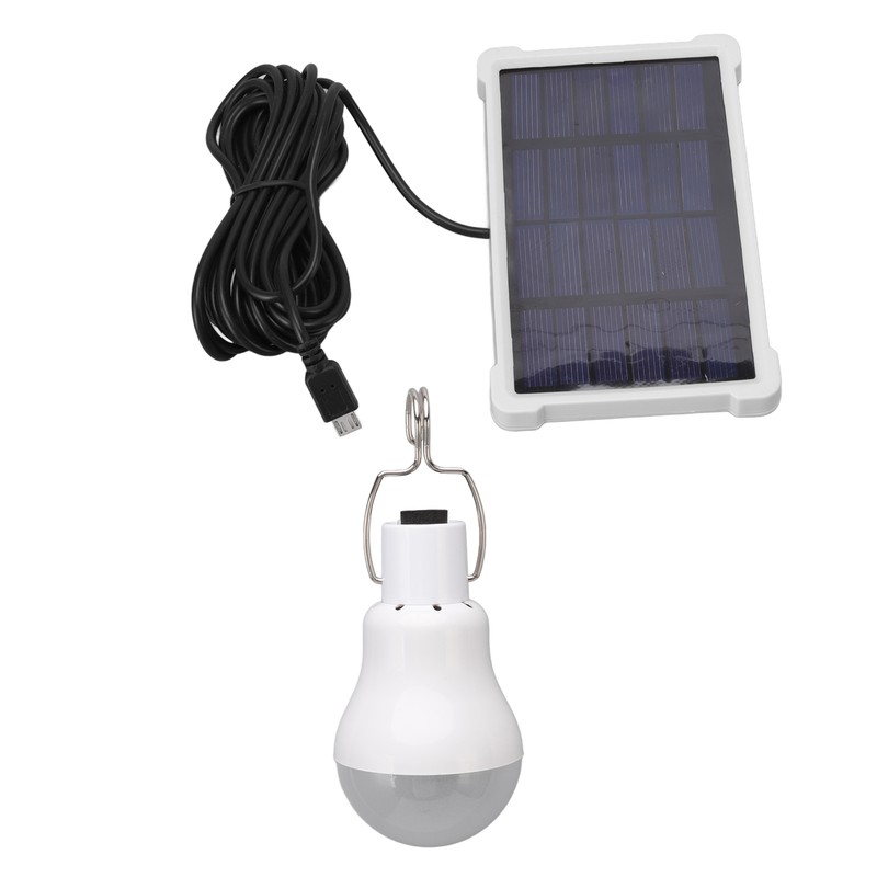 LED Solar Bulb Light Portable ABS and PC 150LM White