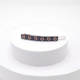 (2 types) Stick flower cubic side hair snap pin hairpin color / (2종) 스틱 플라워 큐빅 옆머리 똑딱핀 헤어핀 컬러