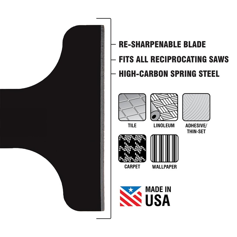 Spyder Scraper 00243 Scraping Tool Attachment for Reciprocating Saws, Black,