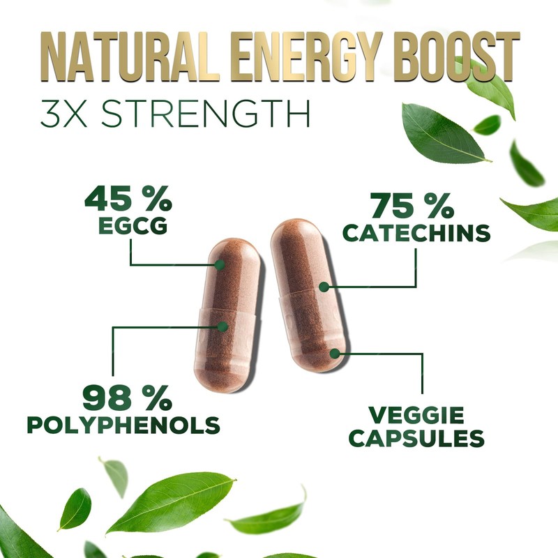 Green Tea Extract Capsules - 3X Strength Green Tea Extract