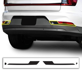 BOGAR TECH DESIGNS Rear Bumper Chrome Delete Overlay Compatible with Polestar 2 2020-2025, Gloss Black