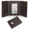 Polare Full Grain Leather Trifold Wallet with AirTag Slot RFID