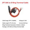 O Ring Terminal Cable - 2FT SAE Connector, Sae Plug
