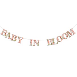 ZAIBIANHAO Baby in Bloom Banner - Floral Baby Shower Decoration, Flower Hanging Banner Sign,Spring Garden Theme Party Garland(Baby in Bloom Flower)