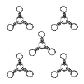 PATIKIL 3 Way Swivel Fishing Tackle #4/0 176LB 20PCS Stainless Steel Cross Line Swivel Triple Rolling Lures Connector Salmon Way Fishing Rig Saltwater Fresh Water Catfish Tackle