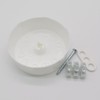 White Junction Box with 3-Pin Terminal and Accessories Diameter 73