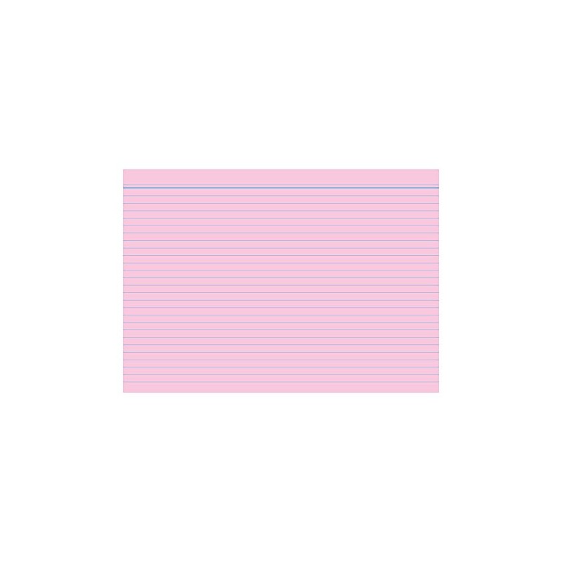 RNKVERLAG 115053 Index Cards Lined 7 mm Pink DIN A5