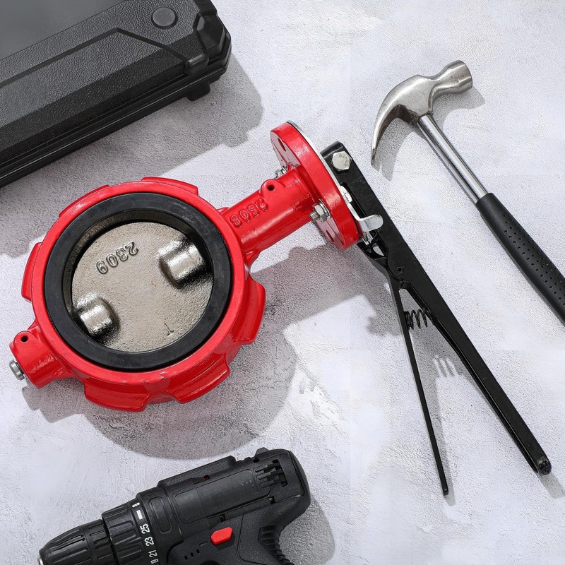 LEIFIDE 4 Inch Ductile Iron Body Butterfly Valve Wafer, 200