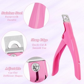 Pack of 2 Nail Clippers, Gel Nails, Nail Cutter, Artificial Nail Clippers, Nail Clipper for Gel Nails, Nail Clippers for Artificial Nails, with 20 Magnets, Suitable for Artificial Nails, Gel Nails