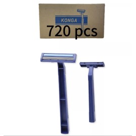 Blade Men's double-sided stainless steel disposable razor  1 boxs（720 pcs）grey color