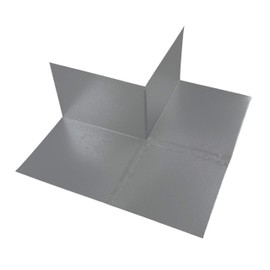 Roof Corner Flashing for Inside & Outside Corners - Soldered Galvanized Steel for Superior Roof Waterproofing - Roof-to-Wall Flashing System (4, Outside Corner Flat Roof)