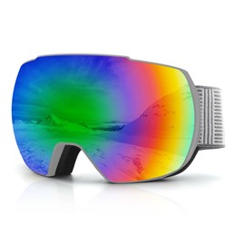 DUDUKING Ski Goggles Women Men Sphere Snowboard Goggles for Adults Teenagers Anti Fog Double Lens UV 400 Protection Ski Goggles Helmet Compatible for Skiing Motorcycle Cycling Skating