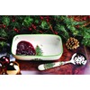 Portmeirion Botanic Garden Cranberry Dish with Slotted Spoon, 2-Piece Set,