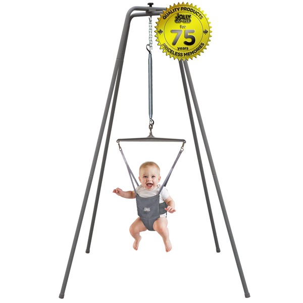 Jolly Jumper **ELITE** - The Original Jolly Jumper with super stand and premium spring. Trusted by parents to provide fun for babies and to create cherished memories for families for over 75 years.
