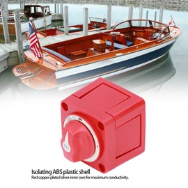 Interruptor de Batería Aramox, 300 A, 3 Posiciones, Circuito Dual, Desconexión de Alimentación, Interruptor de Batería Aislador de Corte, Actuador Giratorio de Encendido/apagado para Barco Marino, Coc