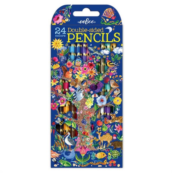 Eeboo Tree of Life 12 Double-Sided Pencils