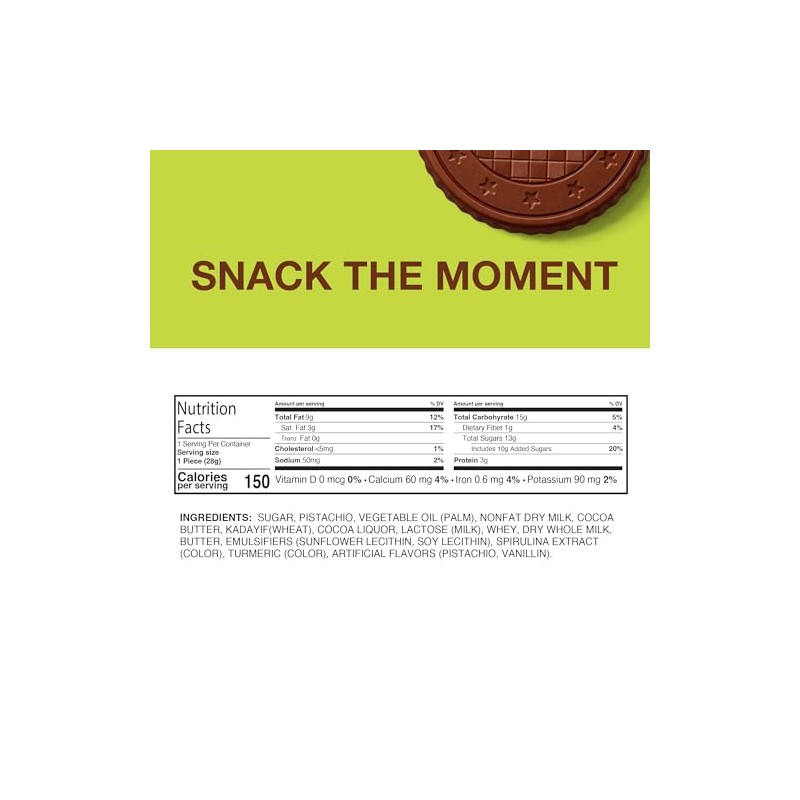 Fiorella Dubai Chocolate Bar Pistachio Knafeh | Milk Chocolate with