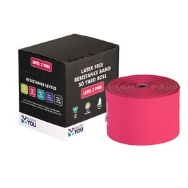 Healthy You Latex Free Resistance Band 50 Yard Rolls (Pink v2)