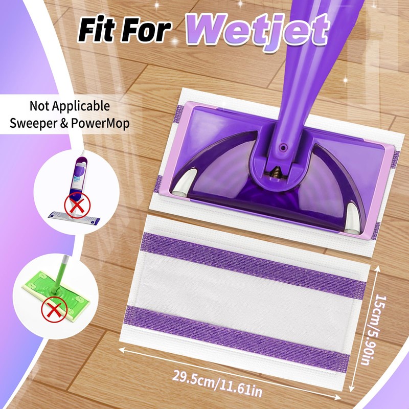40 Count Mopping Pad for Wet Jet Mop Disposable Wetjet