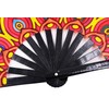 Amajiji Rave Fans Large Folding Hand Fan Popping Fan for