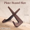 XKDOUS 2 Pack Plate Stand for Display, 6.5 Inch Wood