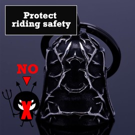 CYZBTBl motorcycle punk bells - motorcycle angel bell for men women,Bell Biker Accessory,Guard riding safety (coffin sliver) (sliver black)