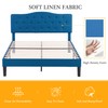VECELO Full Size Bed Frame Upholstered Platform with Tufted Adjustable