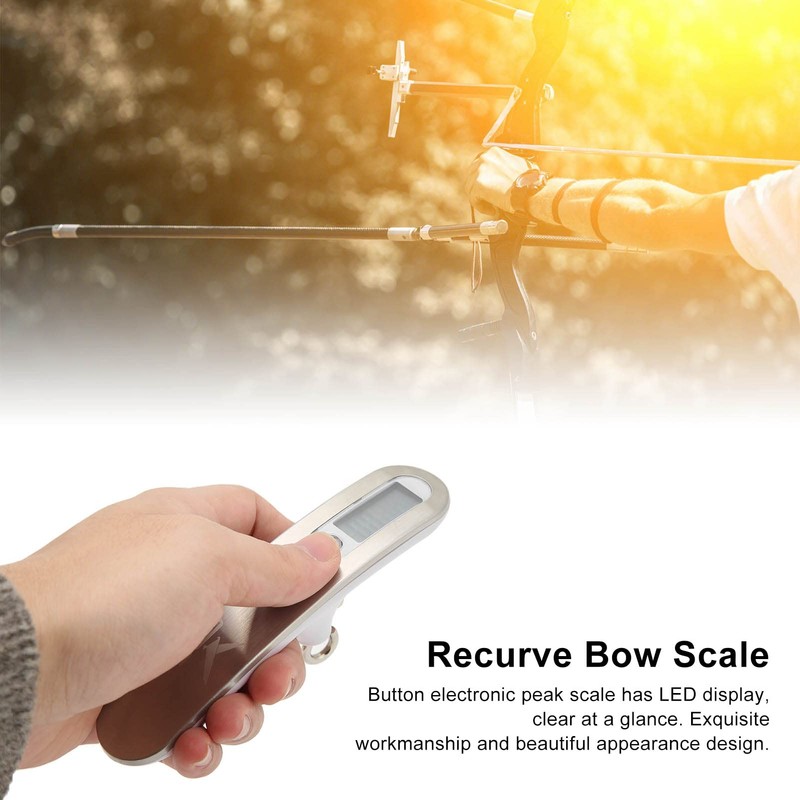Archery Bow Scale with LED Display 110lb/50kg Hanging Scale Portable
