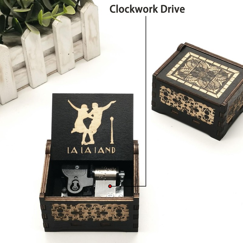 La La Land Merchandise Wooden Carved Music Box Gift for
