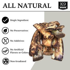 K9 Connoisseur Beef Marrow Rib Dog Bones Long Lasting 8 to 10 Inch Long - USA Made Single Ingredient for Medium Dogs Upto 50 Pounds - 8 Pack