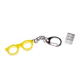Woody Glasses Keychains Miniblings Charm Pendant Nerd Retro Yellow
