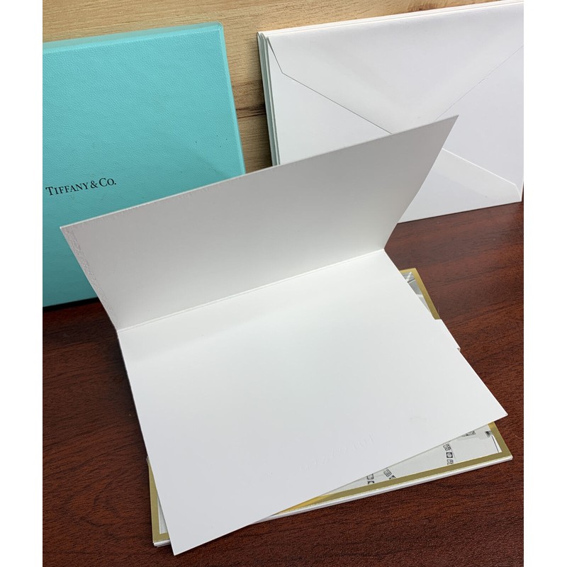 Tiffany & Co Note Cards Set with Box, 6 Cards,