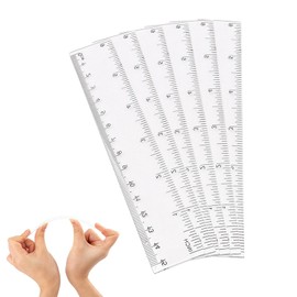 6PCS Small Rulers for School 15cm, Clear Plastic Ruler Measuring Tool, For Student School Office Teaching Ruler (Clear)