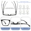 PRUTILOOKSY 4 Pack 1.25 Reading Glasses Men Readers Blue Light