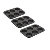 YSAMAX Non-Stick Sturdy 6 Cupcake Baking Muffin Tray, Muffin, and