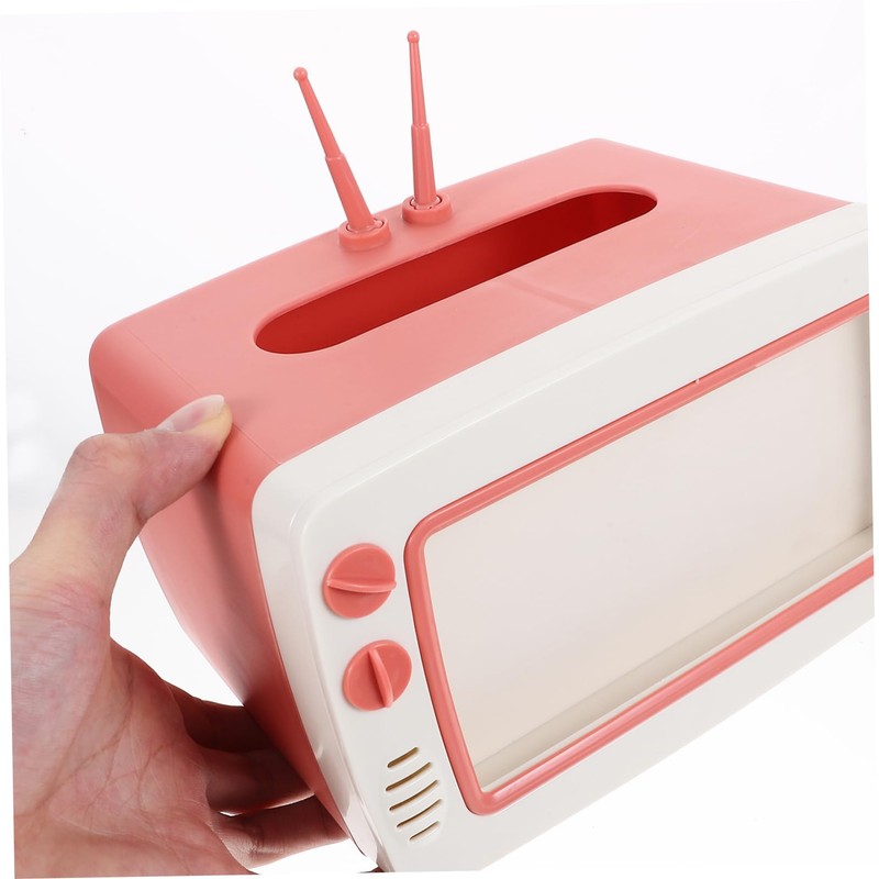Alipis Cute Television Shape Tissue Box Desktop Decorative Napkin Holder
