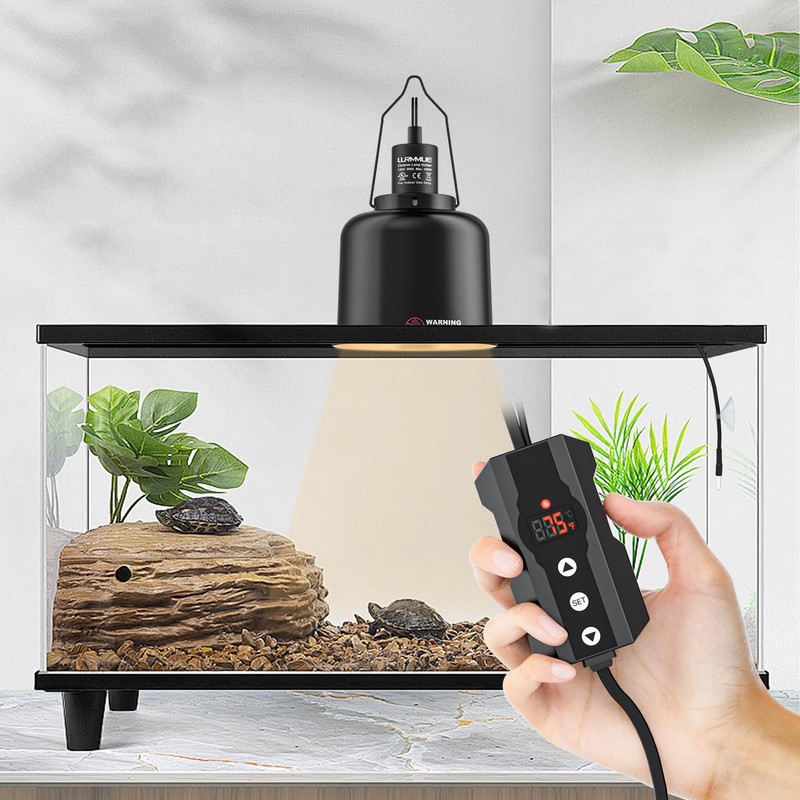 Reptile Heat Lamp Fixture 5.5" Deep Dome with Clamp &