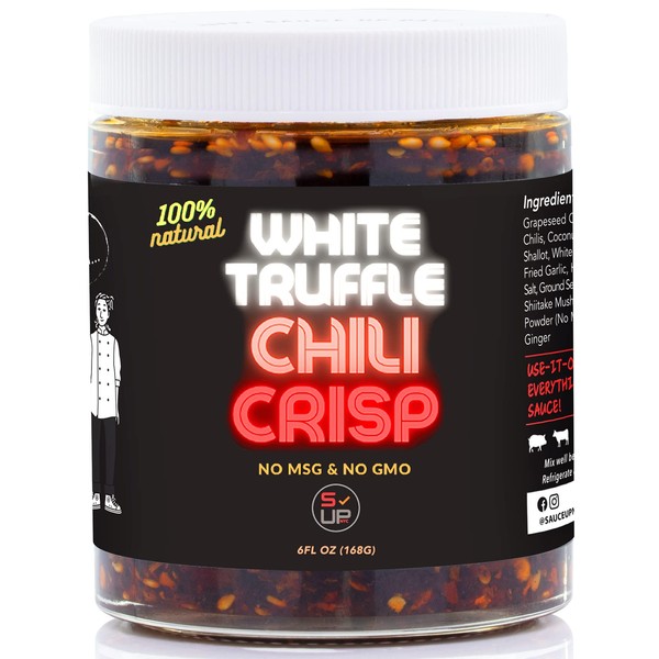SAUCE UP 100% Natural Artisan Chili-Crisp 6oz- Premium 13 Ingredients,