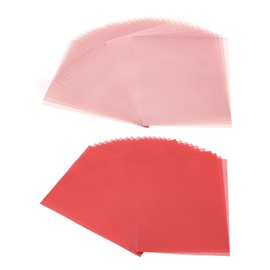 PATIKIL 60 Sheets Vellum Paper 8.5x11inches, Printable Translucent Paper 100GSM Colored for Invitations Laser Inkjet Printing Card Making Crafting Wedding Tracing, Red/Pink