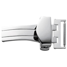 Bambi ZS0008U Leather Buckle, D-Buckle, Thick, Silver, 0.9 inches (22 mm), Stainless Steel (316L)