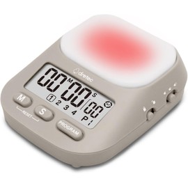 dretec pomodoro Timer, Productivity for Studying, Large Button, Interval,Beige